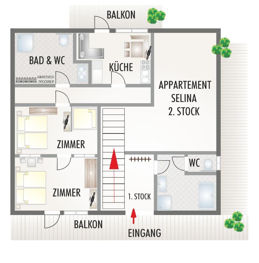 Appartements Spitaler Ried im Zillertal Buitenkant foto